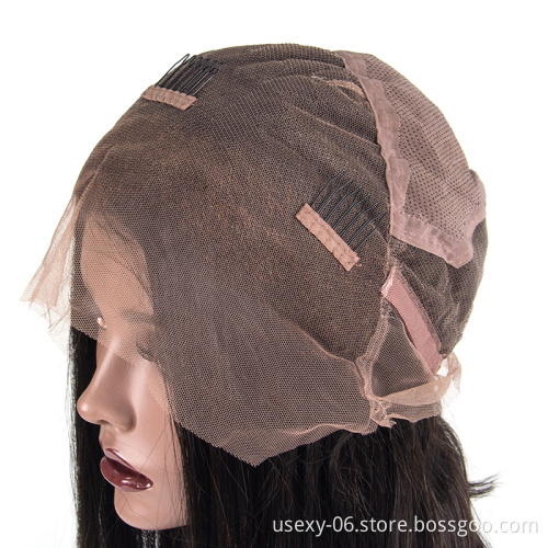 Grade 10A silky straight full lace wig with baby hair 10-28 inches 100% unprocessed raw Indian virgin hair wigs